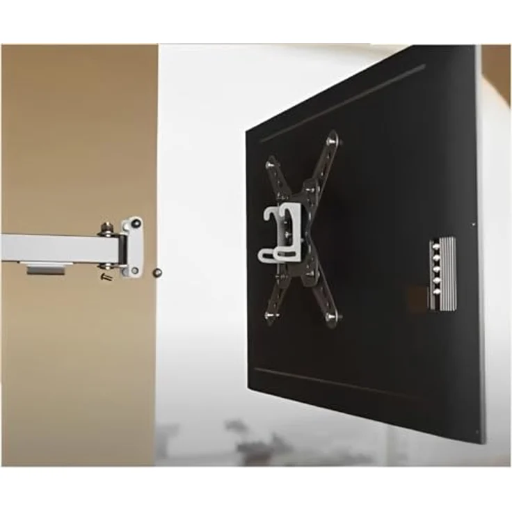 ARLI TV Wandhalter ausziehbar 23 - 42 Zoll LED LCD VESA Wandhalterung TV-Wandhalterung (Schwarz, bis 42,00 Zoll, neigbar schwenkbar drehbar) – Bild 7