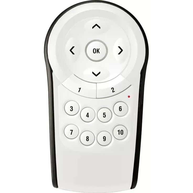 Merten IR-Universalfernbedienung MEG5761-0000, 10-Kanal Fernbedienung für Gebäudesicherheitssysteme, schwarz und weiß, Reichweite bis 12 Meter