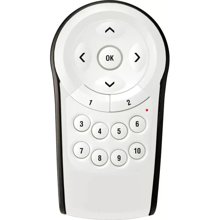 Merten IR-Universalfernbedienung MEG5761-0000, 10-Kanal Fernbedienung für Gebäudesicherheitssysteme, schwarz und weiß, Reichweite bis 12 Meter