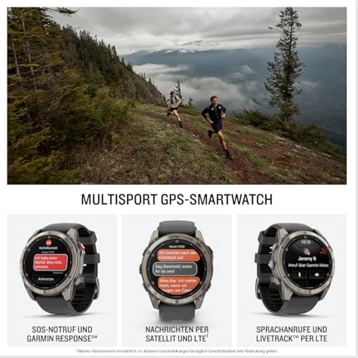 Garmin Fenix 8 Pro (51 mm, 4G), Multisport Smartwatch mit inReach-Technologie und SOS-Notruf-Funktion – Bild 2