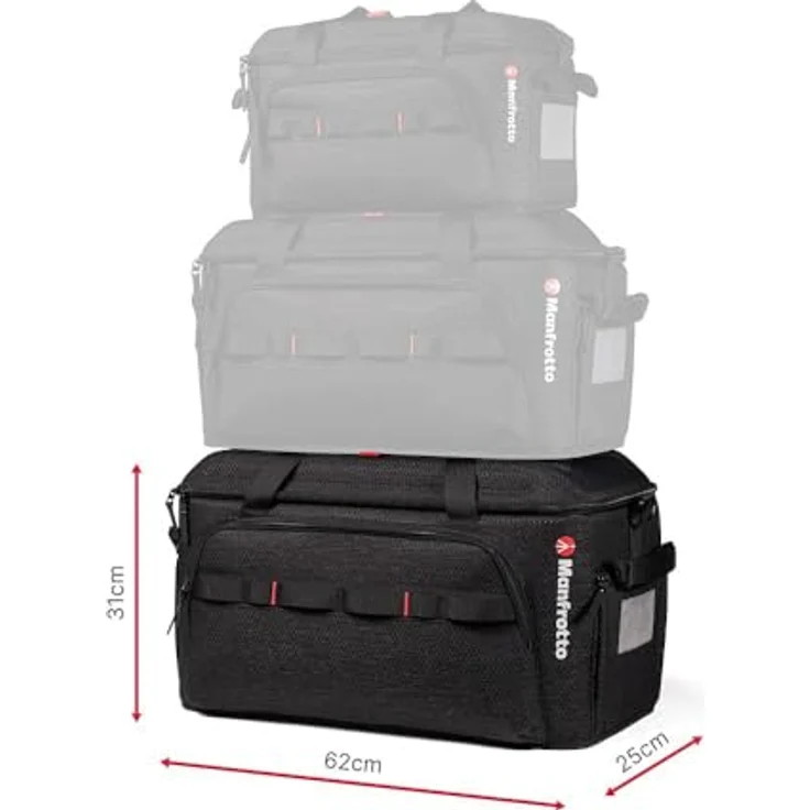 Manfrotto Pro Light Cineloader Large, Kamera-Schultertasche für Profi-Videokameras, wasserfest, Zugriff von oben, dunkelgrau, Größe: groß (L) – Bild 2