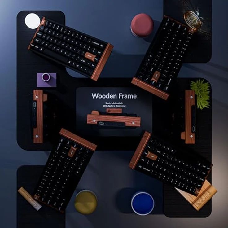 Keychron K6 HE Nebula Special Edition, Kabellose Mechanische Tastatur mit Gateron Double-Rail Magnetic Hall Effect Schaltern, Schwarz, RGB-Hintergrundbeleuchtung, 4000 mAh Akku – Bild 7
