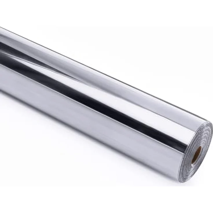 LOKLiK Selbstklebende Metallic-Vinylfolie Silber, 30,5 x 180 cm, hochglänzende Oberfläche, wasserdicht und wetterfest – Bild 3