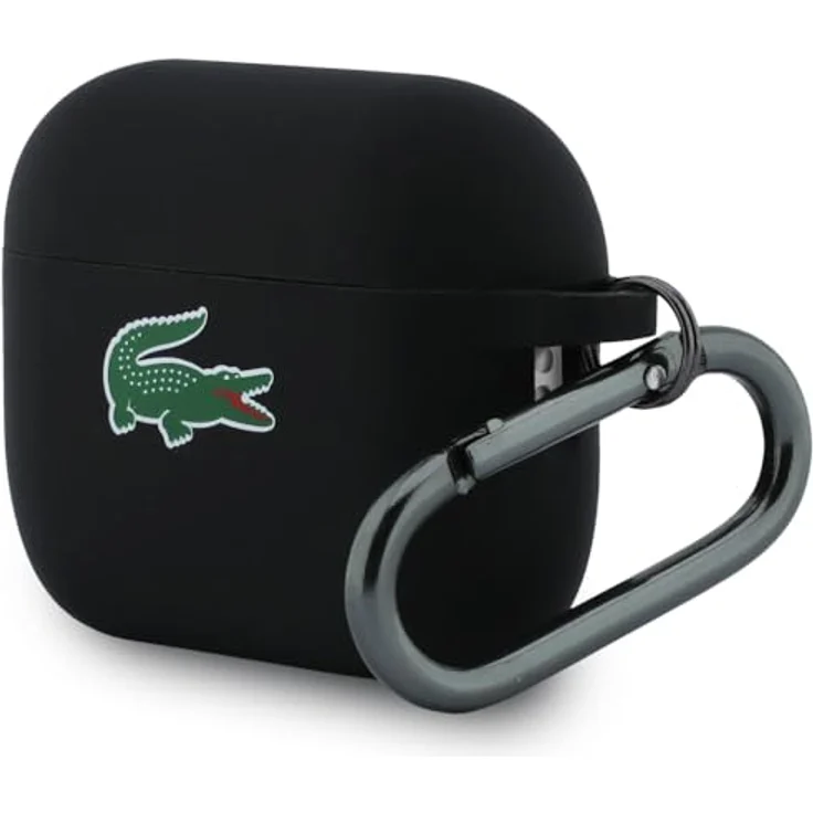 Lacoste Case Silicone Croc Logo für AirPods Pro 3, elegante Kopfhörertasche + Schutzhülle, schwarz – Bild 3