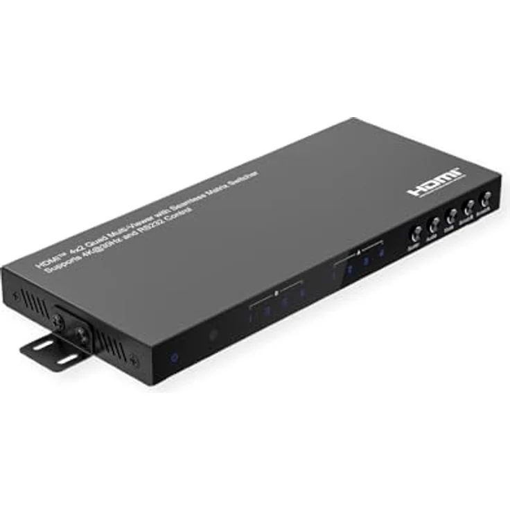 VALUE HDMI Matrix Switch,4x2 Quad Multi-Viewer, Nahtlose Umschaltung, 3840 x 2160@30Hz, Schwarz – Bild 2