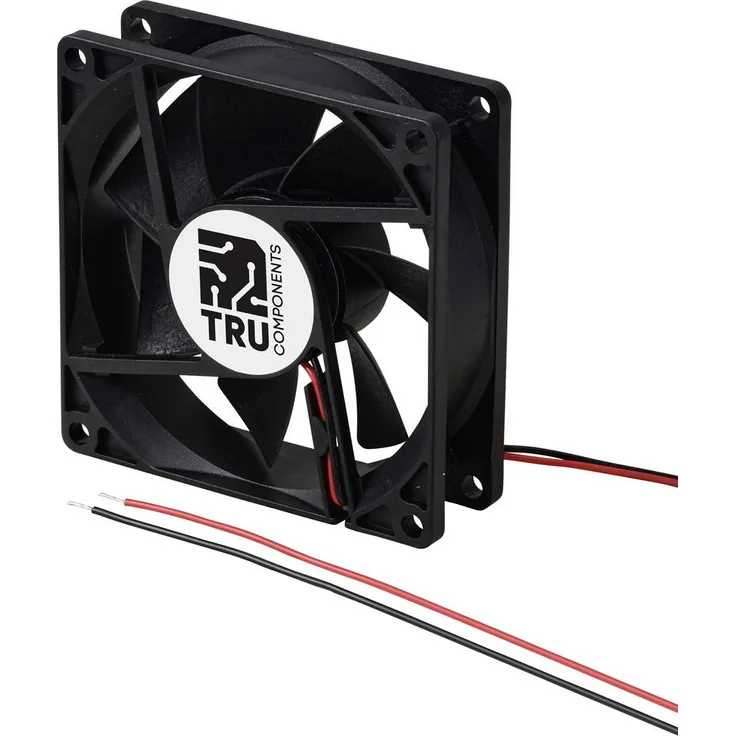 TRU COMPONENTS TC-MX8025-12V0.1A Axiallüfter, 12 V/DC, 67.8 m³/h, 80 x 80 x 25 mm, max. 3000 U/min, IP58