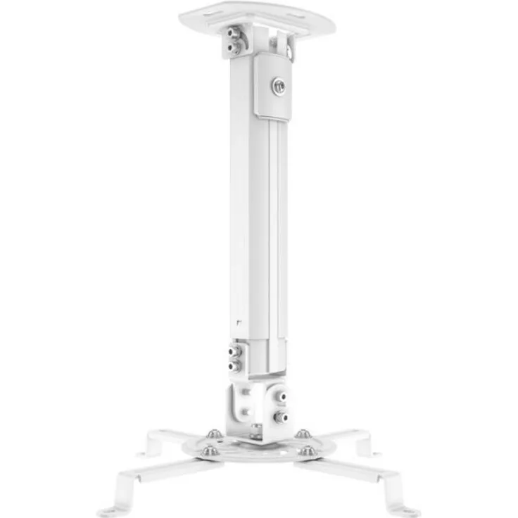 Multibrackets MB-0311, Universal Videoprojektor Deckenhalterung, max. 13,5 kg, Weiß, höhenverstellbar 38-58 cm, 360° schwenkbar