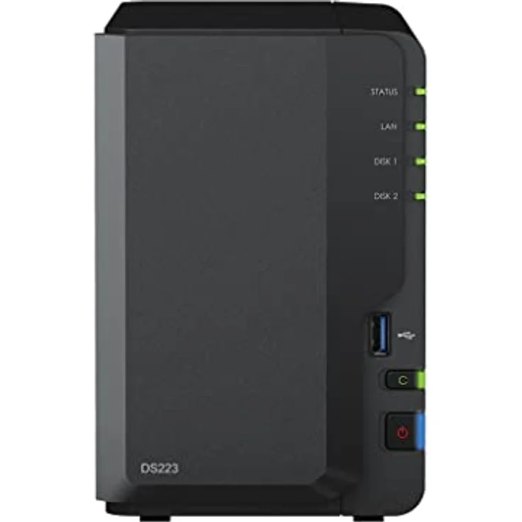 Synology DS223 2-Bay Diskstation NAS (Realtek RTD1619B Quad-Core 2GB Ram 1xRJ-45 1GbE LAN-Port) – Bild 1