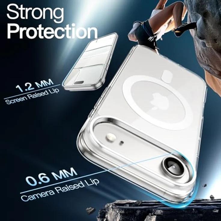 JETech Magnetische Hülle für iPhone Air, Durchsichtig, Kompatibel mit MagSafe, Starker Schutz vor Kratzern und Stößen, Präzise Ausschnitte – Bild 5