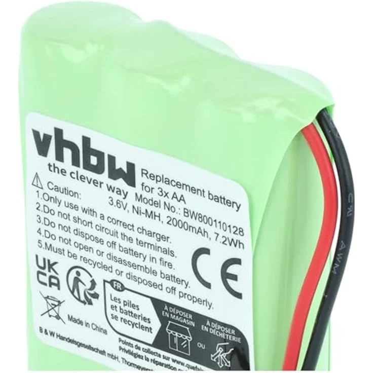 vhbw NiMH Universal Akku Akkupack 2000mAh 3.6V 3x AA – Bild 8