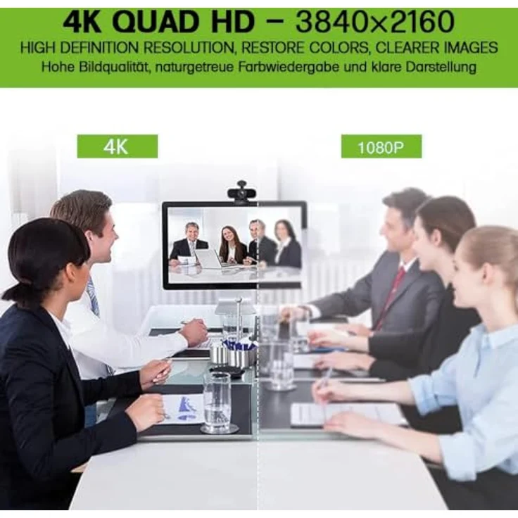 Offgridtec UHD Webcam 4K, Webcam mit Mikrofon, Autofokus & Privacy-Shutter, USB-A/USB-C für PC & Laptop – Bild 8