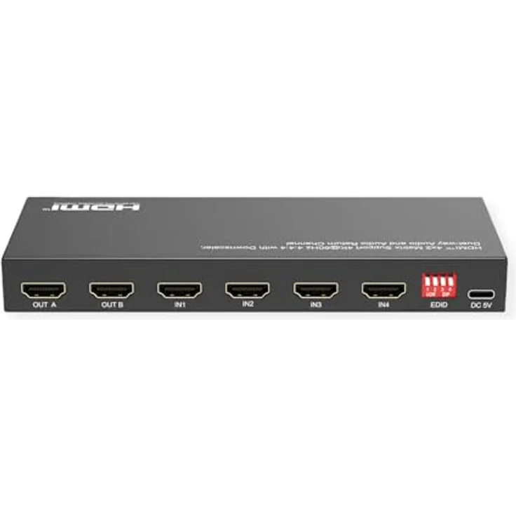 VALUE 4K HDMI Matrix Switch, 4 x 2, mit Fernbedienung, EDID-Kontrollfunktion, max. 3840 x 2160 @60Hz – Bild 5