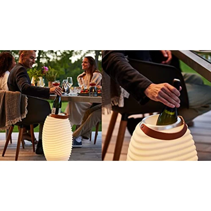 Kooduu Synergy 35 - Tragbarer Bluetooth-Lautsprecher, dimmbares LED-Lampe und Weinkühler - Musik und Licht für den Innen- und Außenbereich, wie Partys, Dinner und Feiern Aller Art – Bild 4