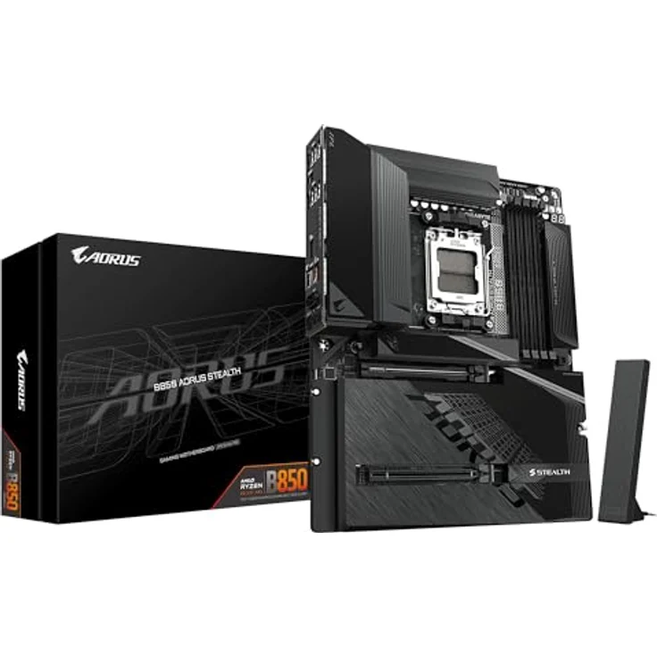 Gigabyte B850 A STEALTH AM5, ATX Mainboard mit 1xHDMI, DDR5-Support und Wi-Fi 7, schwarz – Bild 1