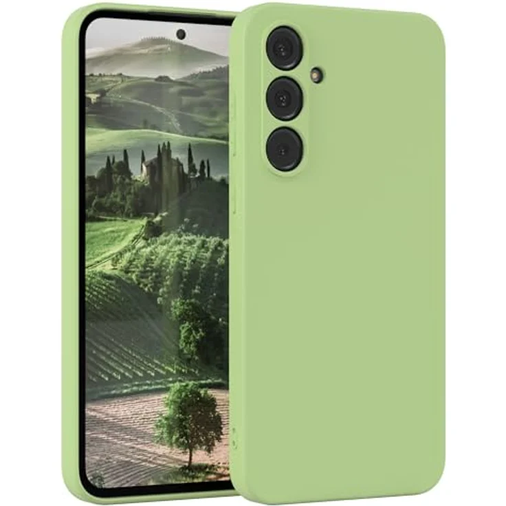 EAZY CASE Silikonhülle für Samsung Galaxy A55, Pastellgrün, stoßfest mit Kameraschutz, dünn und kratzresistent, kompatibel mit kabellosem Laden – Bild 1