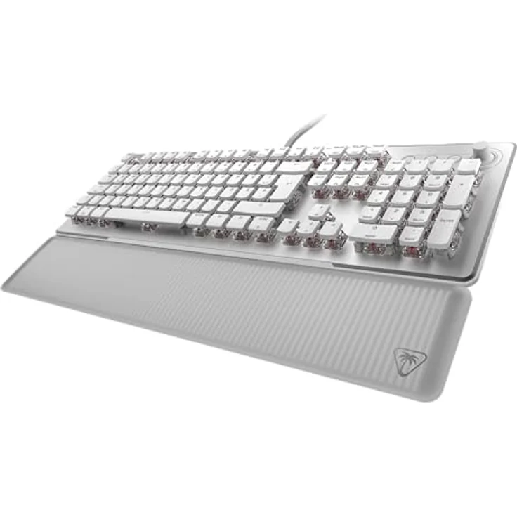 Turtle Beach Vulcan II Max - Optisch-mechanische PC-Tastatur, RGB-Beleuchtung, Handballenauflage, lineare Titan II-Schalter, Aluminiumplatte, Weiß – Bild 5
