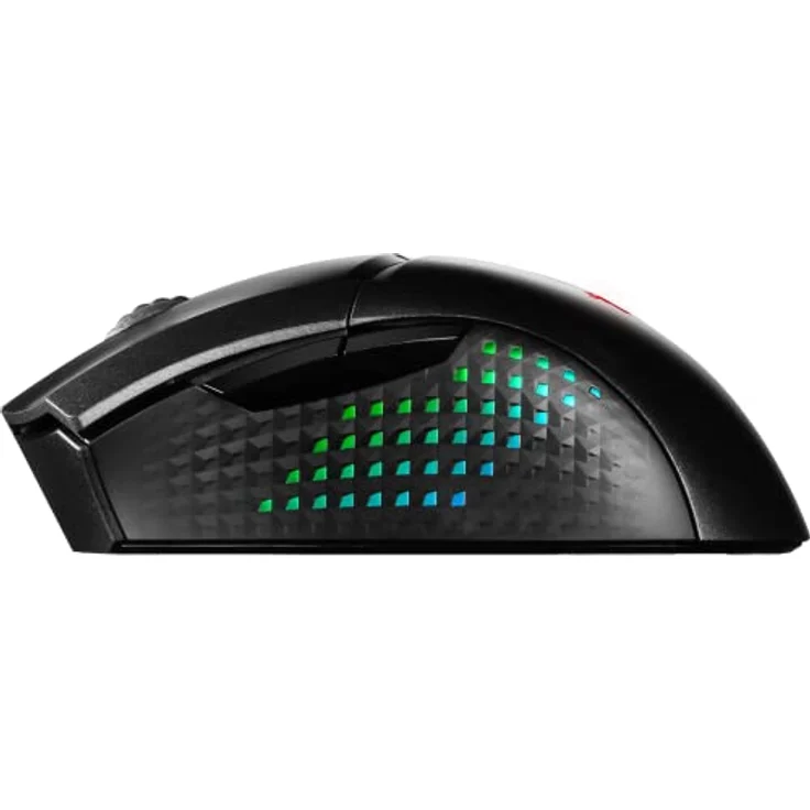 MSI Clutch GM51 Lightweight Wireless Gaming Maus - 26.000 DPI Optischer Sensor, 650 IPS, symmetrisch, 60Mio+ Click OMRON-Switches, 1000Hz Abtastrate, 1ms Latenz, RGB Mystic Light, 85g, kabellos – Bild 3