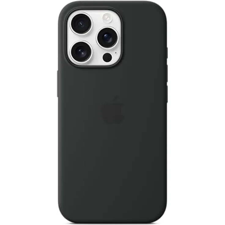 Apple iPhone 16 Pro Silikon Case mit MagSafe – Schwarz, recyceltes Silikonmaterial, integrierte Magnete, kompatibel mit kabellosem Laden – Bild 3