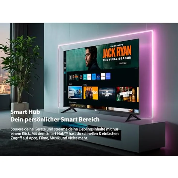 DYON ULTIMAX 50U-TI - 50 Zoll (126 cm) 4K Ultra-HD Smart TV, Tizen OS, Triple Tuner, Samsung Smart & Gaming Hub, Prime Video, Netflix, Disney+ - Titanium – Bild 3
