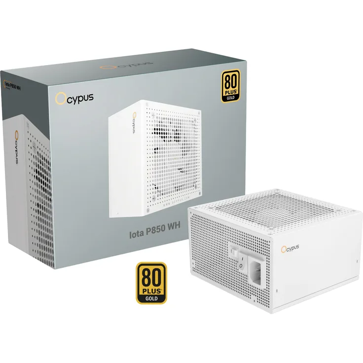 OCYPUS Iota P850 WH, Gold Vollmodular ATX 3.1 Netzteil, 850 W, hohe Energieeffizienz bis 91%