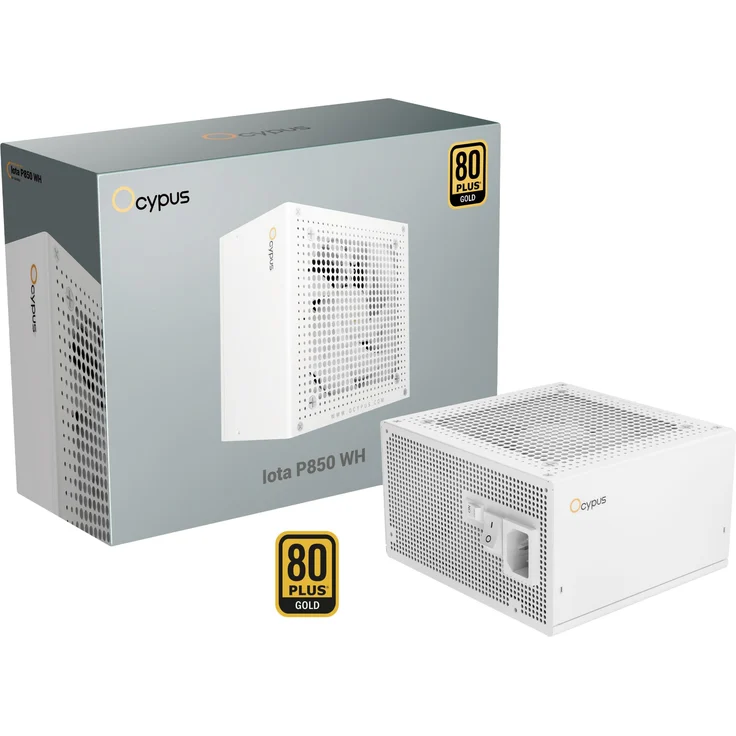 OCYPUS Iota P850 WH, Gold Vollmodular ATX 3.1 Netzteil, 850 W, hohe Energieeffizienz bis 91%