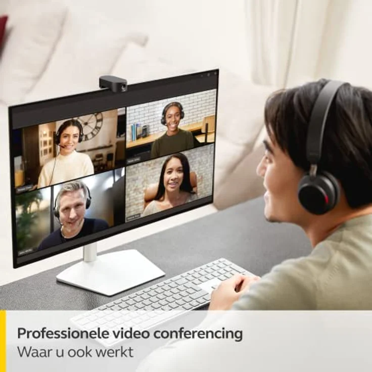 Jabra PanaCast 20 4K Video Conferencing Camera - Flexible Plug & Play Personal Video Solution Webcam with AI-powered 4K Ultra-HD, Intelligent Zoom and Lighting Optimization – Bild 2