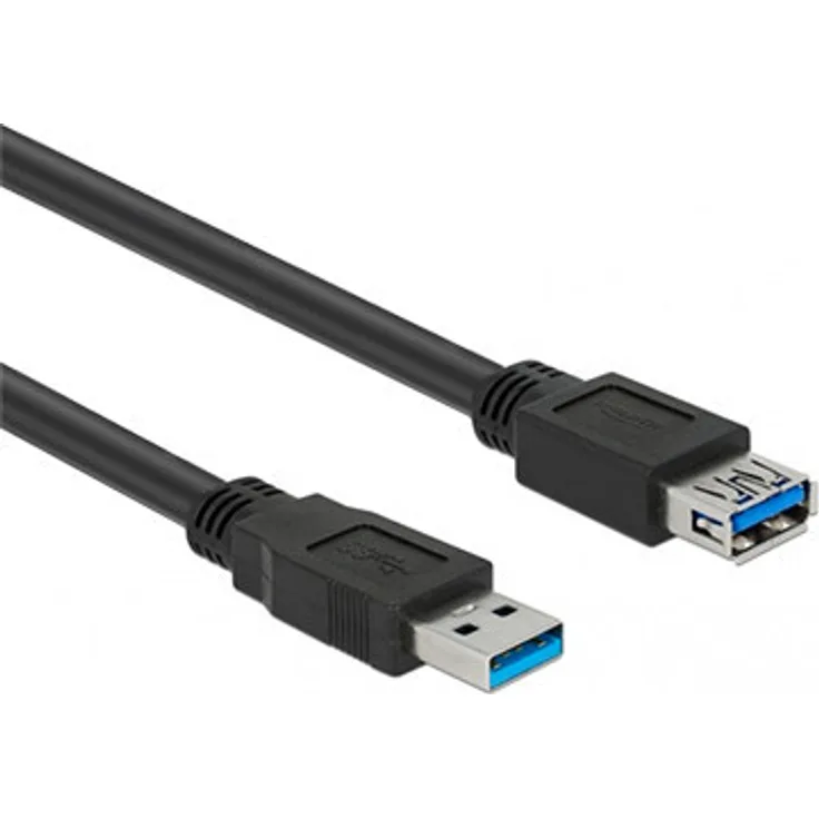 Hamlet XCU3A-MF10, 1 m USB 3.2 Gen 1 Verlängerungskabel, 5 Gbit/s, Schwarz