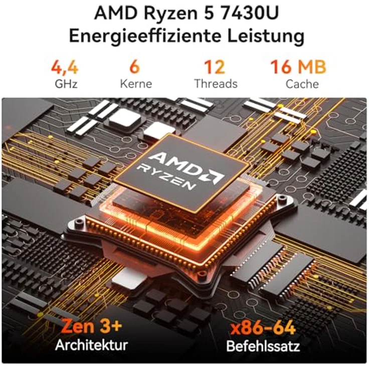 GEEKOM Mini PC A5 Pro, AMD Ryzen 5 7430U, 1 TB SSD, 6 x USB, Quad Display, 2.5G LAN, Win 11 Pro, 3 Jahre Garantie – Bild 3