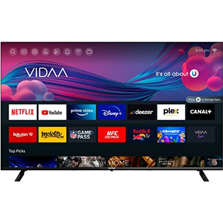 DYON Smart 55 VX 139 cm (55 Zoll) 4K UHD Fernseher, Prime Video, Netflix, YouTube, DAZN, Disney+ – Bild 2