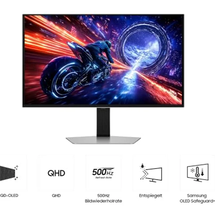 Samsung Odyssey G60SF, 27 Zoll OLED Gaming Monitor mit 2.560 x 1.440 Pixeln, 500 Hz, 0,03 ms Reaktionszeit, NVIDIA G-Sync, AMD FreeSync Premium Pro, Glare Free – Bild 4