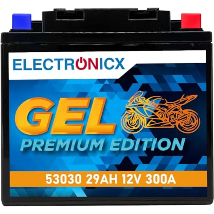 Electronicx Extreme Edition GEL Batterie 29Ah 12V, wartungsfrei, auslaufsicher, vibrationsfest für Motorrad, Roller und Quad – Bild 1