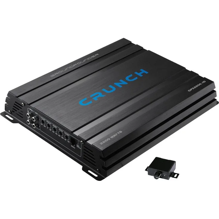 Crunch GPX Digital Monoblock Endstufe 2200 Watt Verstärker, 1 x 2200 Watt MAX, kompakte Bauweise 254 x 46 x 330 mm
