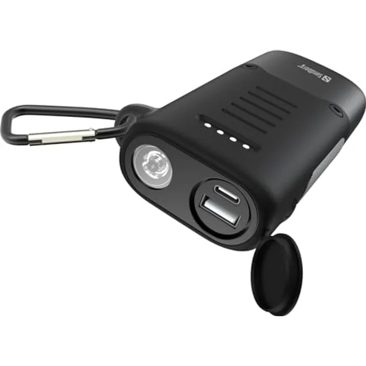 Sandberg Survivor Powerbank 10000 PD30W, Wasser- und staubgeschützt, schwarzes Design