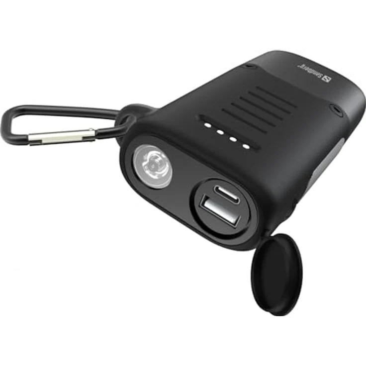 Sandberg Survivor Powerbank 10000 PD30W, Wasser- und staubgeschützt, schwarzes Design – Bild 1