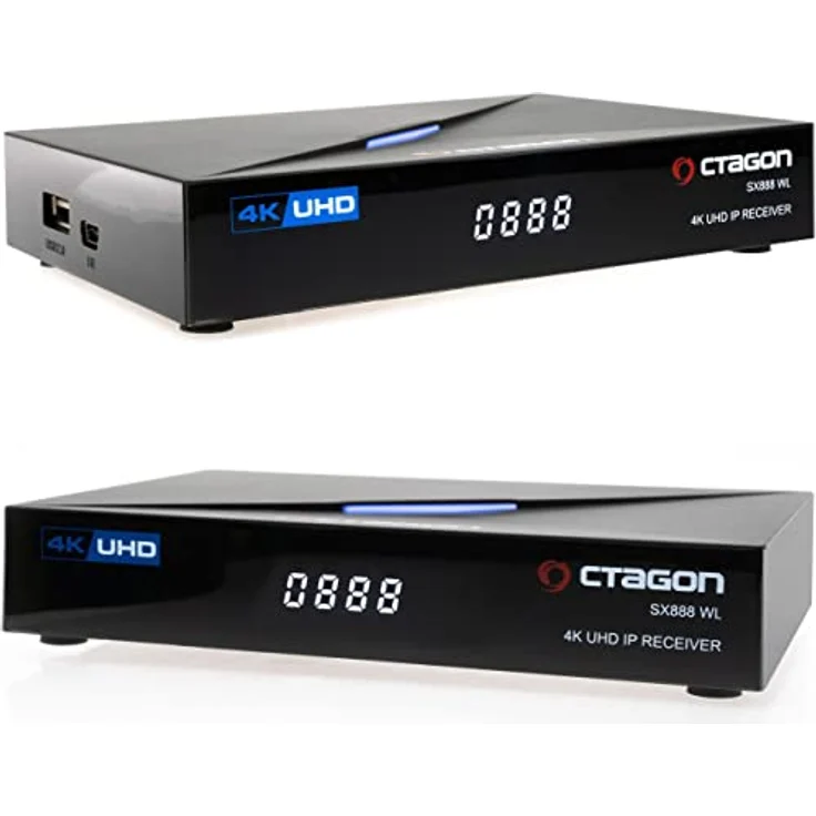 OCTAGON SX888 WL V2 (Version 2) 4K UHD E2 Linux Smart TV Receiver, Multiboot SW: Define OS + E2 Linux, WiFi WLAN, Sat to IP, YouTube, Mediathek, Web-Radio, HD, HDMI, Multiroom, 1GB RAM, 4GB Flash – Bild 2