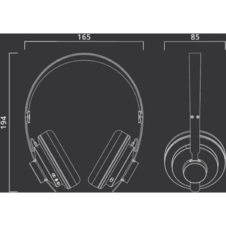 MUSE M-298 SBR, Bluetooth-Kopfhörer mit ANC Noise Cancelling, 66h Akkulaufzeit, USB-C, AUX und Freisprechfunktion, komfortabler Kopfbügel – Bild 5