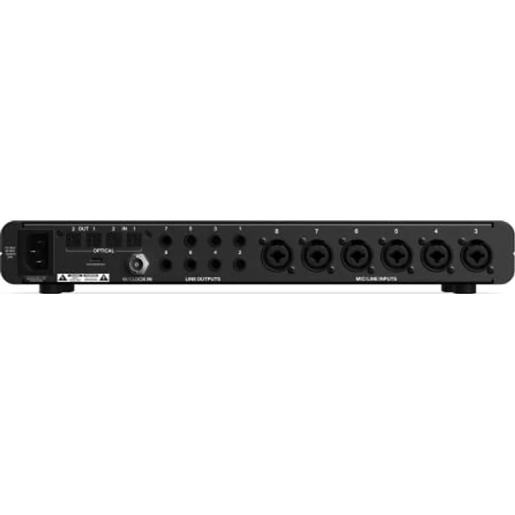 Audient EVO SP8, Studio-Preamp-Expander, Acht EVO-Vorverstärker, 8 x EVO Mikrofonvorverstärker mit Smartgain, 8 x Line-Ausgänge, Mikrofonvorverstärker, 58dB Mic Gain, 32-Bit-AD/DA-Wandler, Schwarz – Bild 3