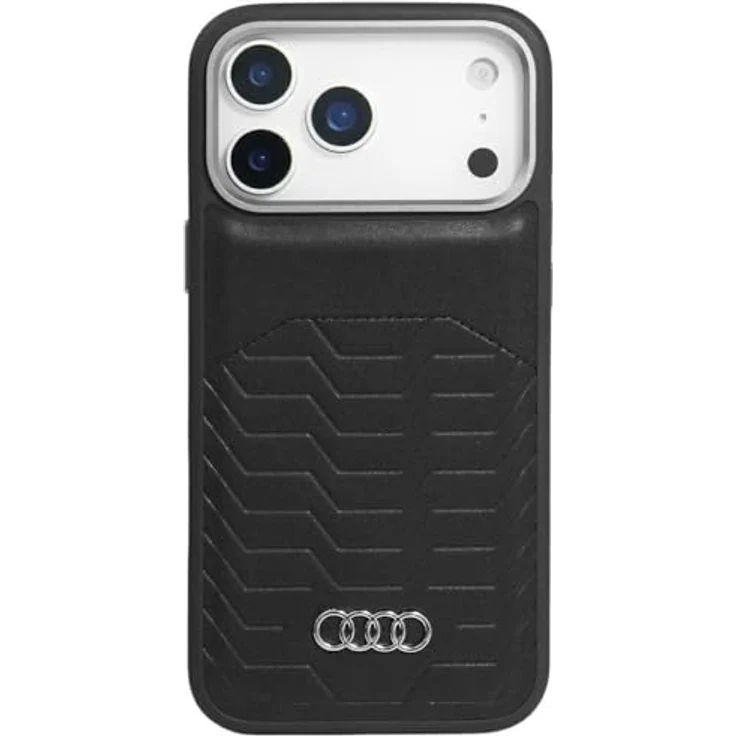 Audi Handyhülle Case iPhone 17 Pro GT, Kunstleder schwarz, MagSafe, 6,3 Zoll mit Kantenschutz – Bild 3