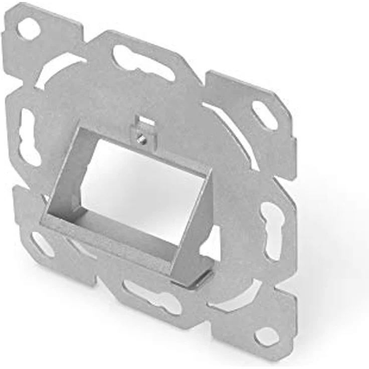 Digitus Netzwerkdose Einbau, Unbestückt 2 Port, Unterputz mit Staubschutzklappen, kompatibel zu gängigen Schalterprogrammen – Bild 6