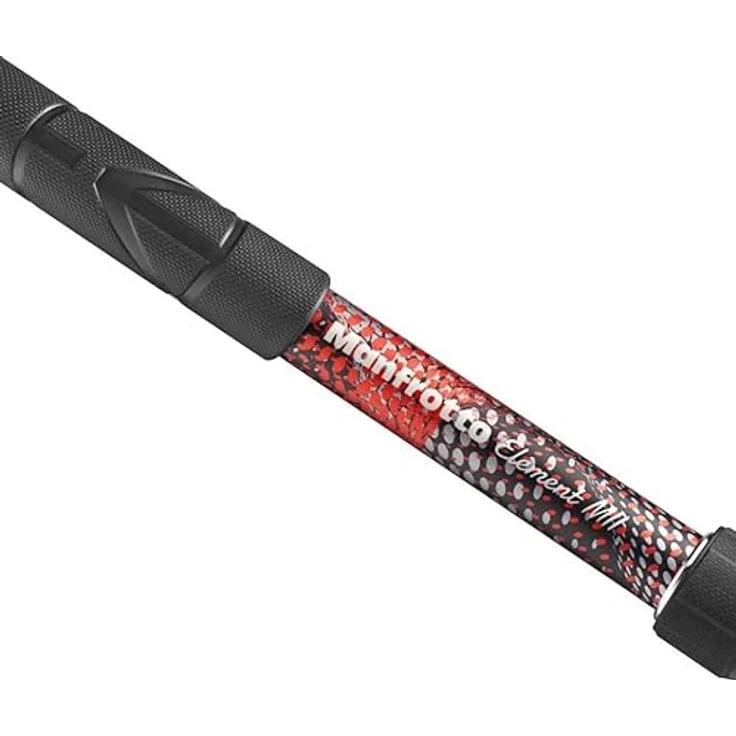 Manfrotto Element MII MMELMIIA5RD, leichtes Alu-Reise-Einbeinstativ, rot, 5 Segmente, Handgelenkschlaufe, Gummigriff, Drehverschlüsse, Traglast bis zu 15 kg, für Kompakt-, spiegellose und DSLR-Kameras – Bild 5
