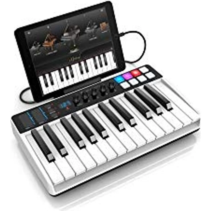 IK Multimedia iRig Keys I-O MIDI 25 - MIDI-Tastatur, tragbare Klaviertastatur, für Mac, iPhone und iPad, 25 Tasten, 8 Pads, Musikproduktionsstation, Software und Anwendungen - Preisvergleich – Bild 6