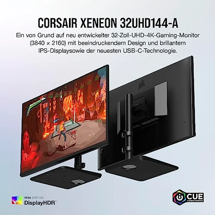 Corsair Xeneon 32UHD144-A écran plat de PC 81,3 cm (32") 3840 x 2160 Pixels 4K Ultra HD Noir – Bild 2