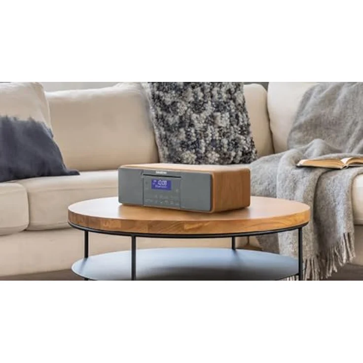 Sangean DDR-47BT All-in-One Kompakt-Anlage (DAB+-UKW-Tuner, Bluetooth, CD-MP3-Player, USB 2.0, SD-Kartenleser, AUX-In, Recording Funktion) inkl. Fernbedienung walnuss-grau – Bild 6