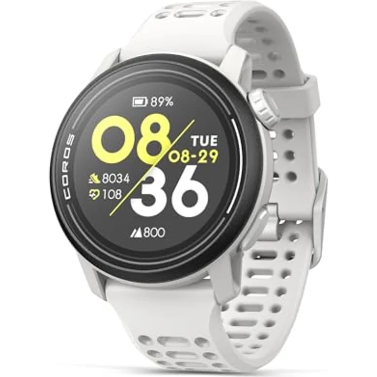 COROS PACE 3 Sportuhr GPS, leicht und komfortabel, 17 Tage Batterielaufzeit, Dual-Frequency GPS, Herzfrequenz, Navigation, Schlaftracking, Laufen, Radfahren und Skifahren (Weißes Silikon)