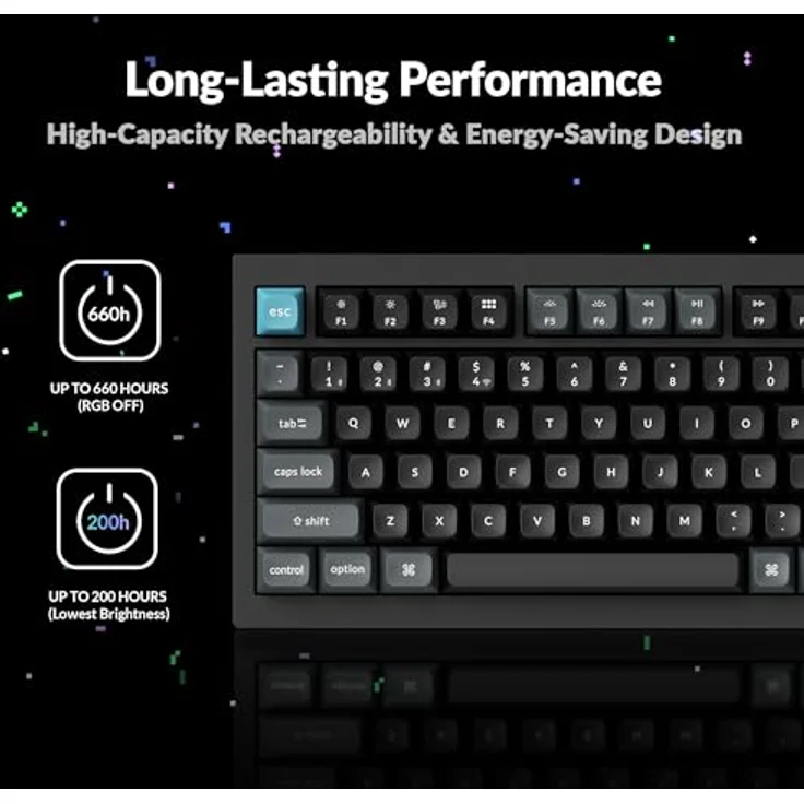 Keychron Q1 Ultra 8K, 75 % Kabellose Mechanische Tastatur, Aluminium, 82 Tasten, ZMK-programmierbar, POM Switch - Red – Bild 5