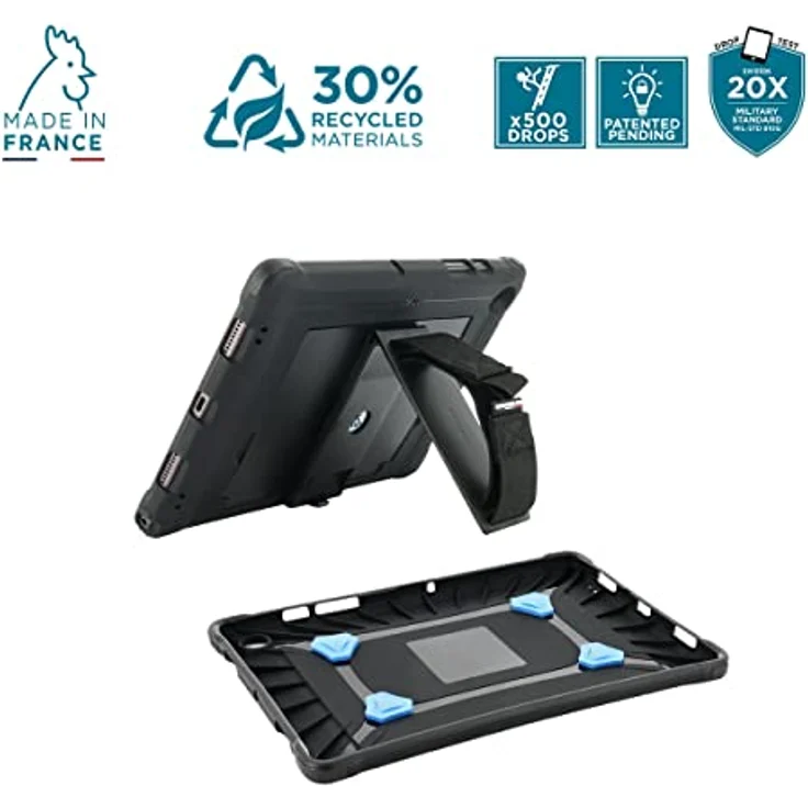 Mobilis Protech, Coque de Protection für iPad 10.9'' (10. Generation) mit 360° Handstrap und Kickstand, schwarz – Bild 2