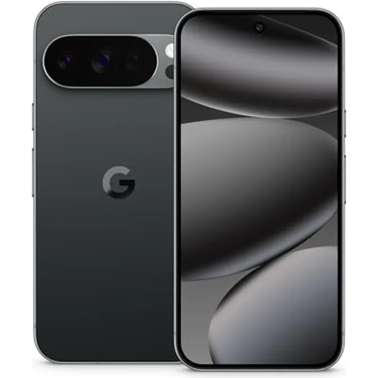 Google Pixel 10 Pro, Android-Smartphone mit 128GB, 6,3 Zoll Super Actua-Display, Dreifach-Rückkamerasystem, mehr als 24 Stunden Akkulaufzeit, Obsidian