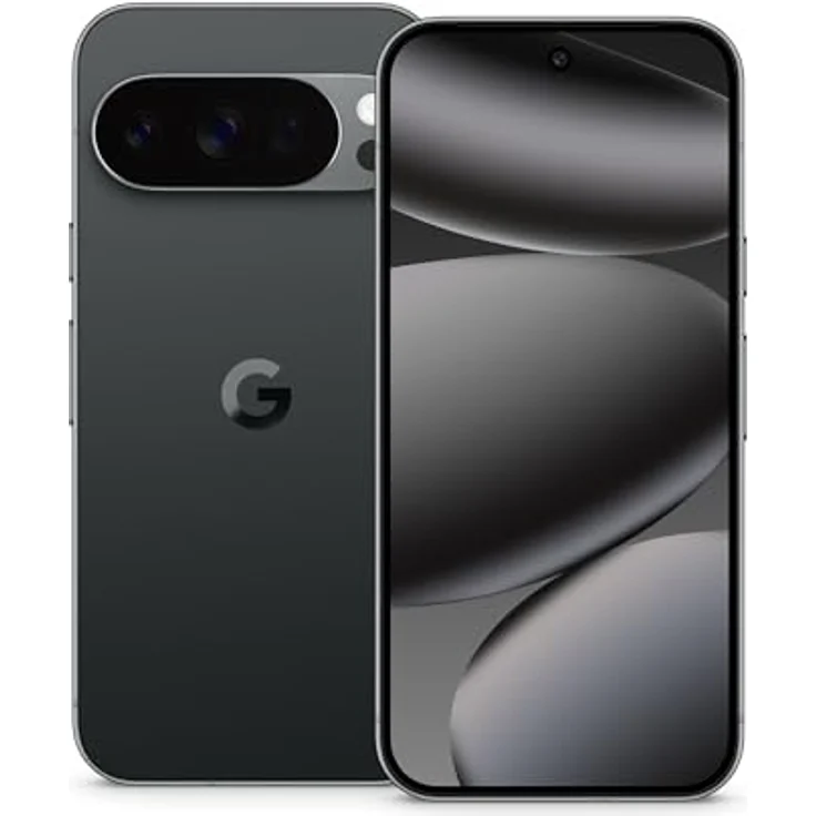 Google Pixel 10 Pro, Android-Smartphone mit 128GB, 6,3 Zoll Super Actua-Display, Dreifach-Rückkamerasystem, mehr als 24 Stunden Akkulaufzeit, Obsidian – Bild 1