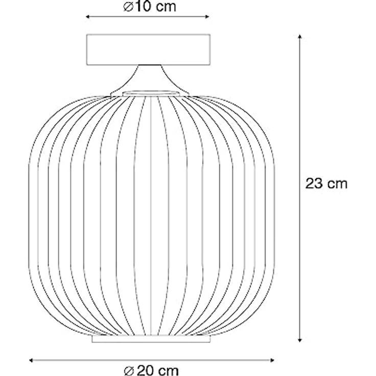 Qazqa - Art Deco Deckenleuchte Messing - Dimmbar - Geeignet für LED E27 - Glas Rund – Bild 4