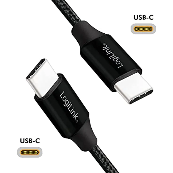 USB 2.0 Anschlusskabel, USB (Typ C) zu USB (Typ C) schwarz, 0,3m – Bild 3